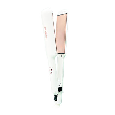 Conair Alaciadora Blanca Con Placas Rose Gold Doble Cer&aacute;mica