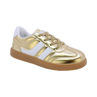 Tenis Con Agujeta 18-24 Dorado Coqueta
