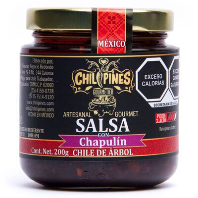 Salsa con chapul&iacute;n &aacute;rbol, 200g