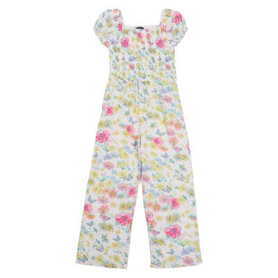 Jumpsuit Floral Estampado Lino Algod&oacute;n JEANIOUS para Ni&ntilde;a