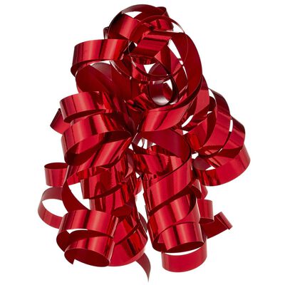 Mo&ntilde;o de Regalo rojo mate y cinta rizada met&aacute;lica Hallmark