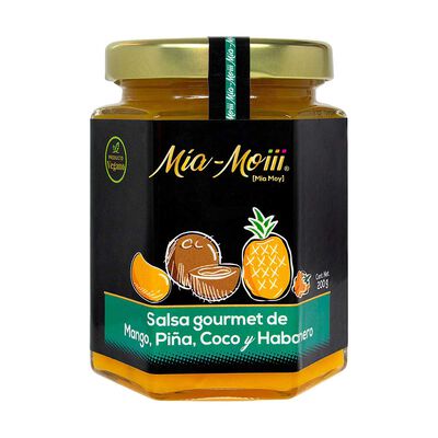 Salsa Gourmet Mango Pi&ntilde;a Coco y Habanero 200g M&iacute;a-Moiii