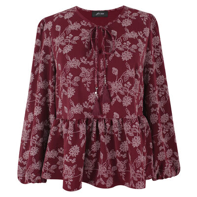 Blusa estampado mini floral para Mujer Petite JUST BY BASEL