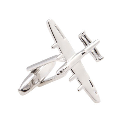 Mancuernillas Avi&oacute;n Plateado Metal Carlo Corinto para Hombre