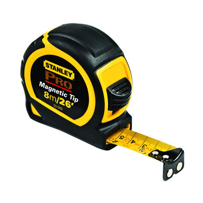 Cinta M&eacute;trica 8 M (26") Magn&eacute;tica STANLEY