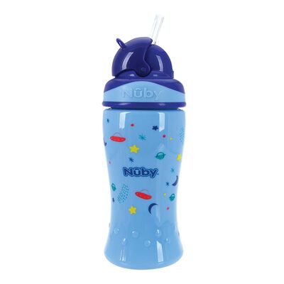 Vaso Nuby Thirsty Kids Flip con Popote de Silic&oacute;n