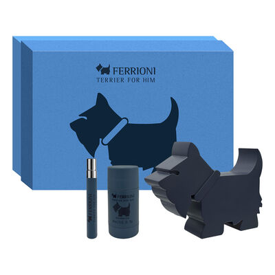 Estuche Ferrioni Terrier for Him Eau de Parfum 90 ml +  Eau de Parfum 10 ml + Deo 78 gr para Caballero