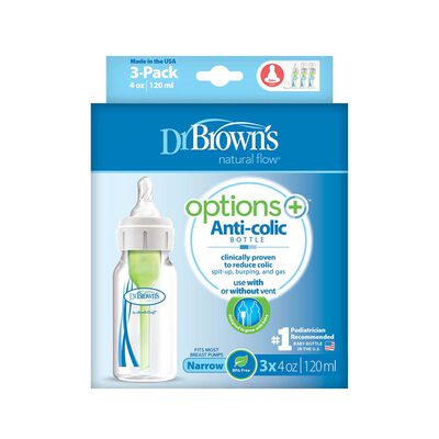 Biber&oacute;n Est&aacute;ndar De 4 Oz. Para Beb&eacute; Options+ 3-Pack Dr. Browns