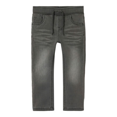 Jeans Efecto Deslavado Cintura Jogger Name It con Jareta para Beb&eacute; Ni&ntilde;o