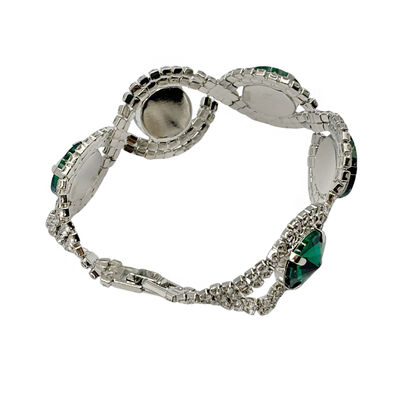 Pulsera Piedra Oval Verde Aktuales Para Mujer