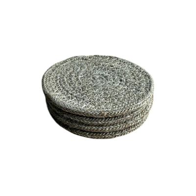Set 4 Portavasos Vintage Home Jute Moka