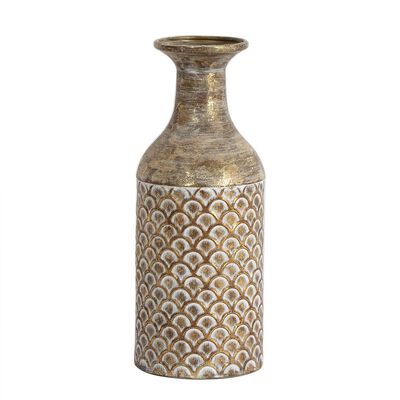 Vasija Metal Boehmia Bronze Vintage Home