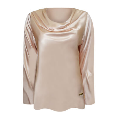 Blusa Satin Cuello Holgado Chaps  Para Mujer