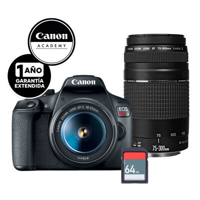 Camara Canon Kit T7 Ef-S 18-55mm Ef 75-300mm Sd64g