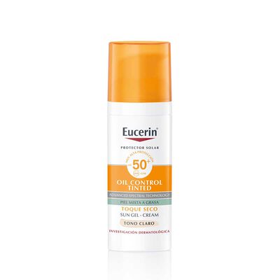 Eucerin Sun Oil Control Tinted Light Fps+50 50Ml