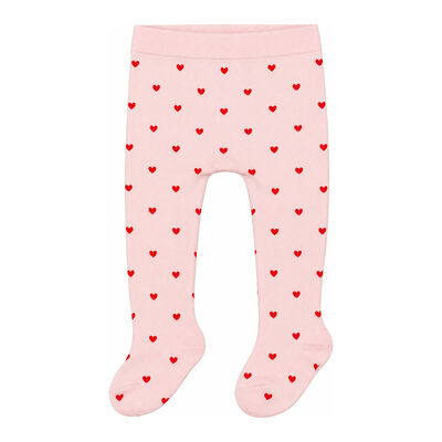 Mallas Rosas con Dise&ntilde;o Corazones Baby Optima para Beb&eacute; Ni&ntilde;a