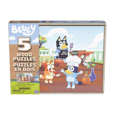 Rompecabezas Bluey 5 Wood Puzzle Spin Master