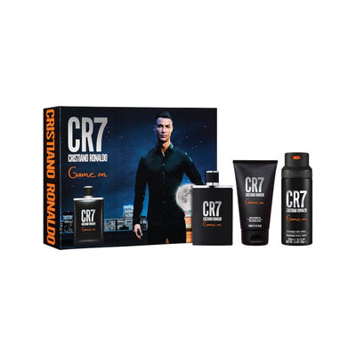 Set Eau De Toilette Cr7 Game On 100 Ml + Gel De Ba&ntilde;o + Spray Corporal Para Hombre