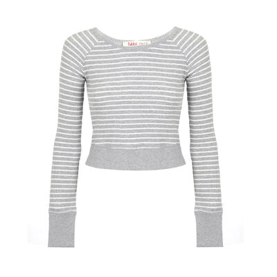 Playera Con Estampado De Rayas Fukka Para Mujer Junior