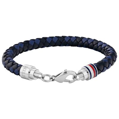 Pulsera Tyson Acero y Cuero Tommy Hilfiger para Hombre