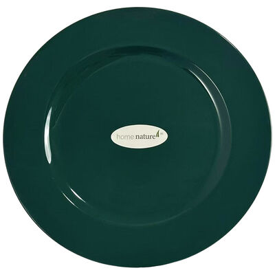 Home Nature Plato Base Redondo Verde Brillante de Polipropileno de 33*33cm