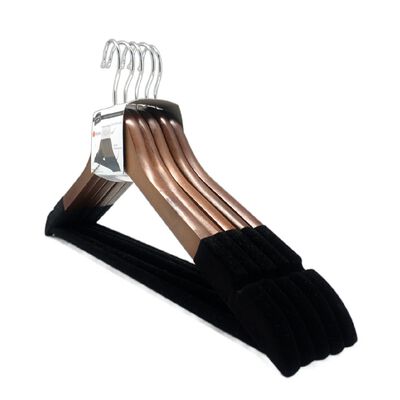 Juego 5 Ganchos Madera con Terciopelo Giratorio GOOD AND GOOD