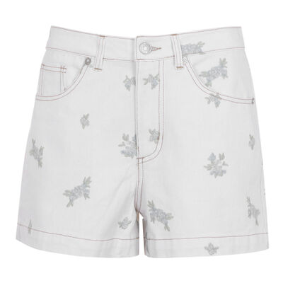 Short Bordado Flores Jeanious Para Mujer Junior