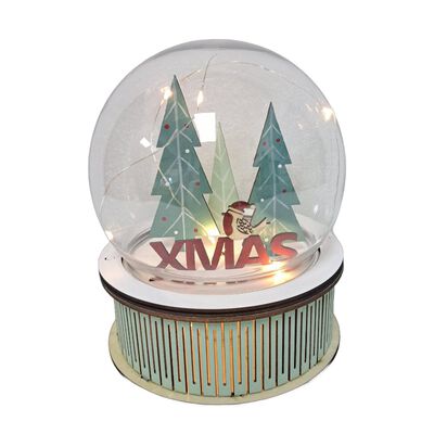 Bolas De Navidad En Forma De Esfera De Pl&aacute;stico/Madera