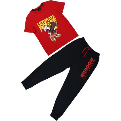 Pijama de Playera Manga Corta y Pantal&oacute;n con Dise&ntilde;o Power Sonic para Ni&ntilde;o