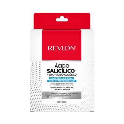 Pack Mascarilla Facial Salic&iacute;lico y Glic&oacute;lico 5 pzas Revlon