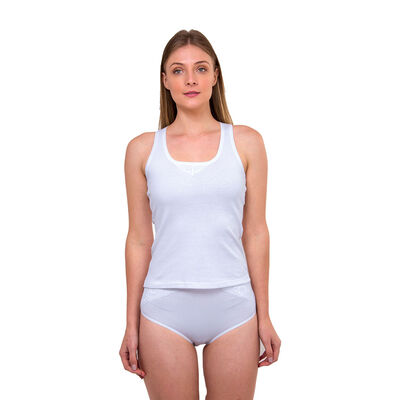 Camiseta Rib Sin Mangas Oscar Hackman para Mujer