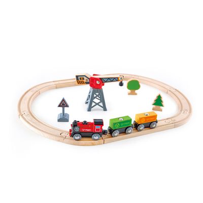 Set de Pista Circuito con Tren de Carga y Descarga HAPE