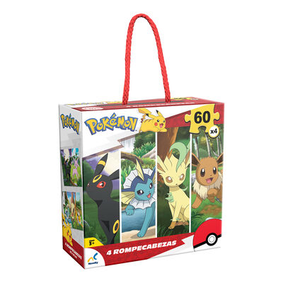 Rompecabezas NOVELTY 4 En 1 Pok&eacute;mon Eevee