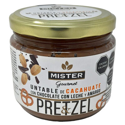 Crema De Cacahuate Chocolat Amargo Con Leche Y Pretzel Mr Pistacho