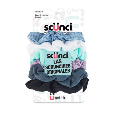 Scrunchies Colores 6 Piezas