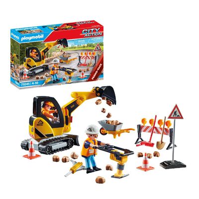 Set de Construcci&oacute;n de Carreteras Playmobil