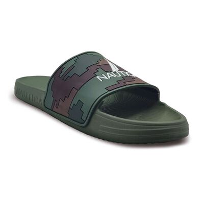 Sandalia Slide Nautica Verde para Hombre