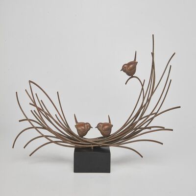 Figura Decorativa Nido de Aves Vintage Home
