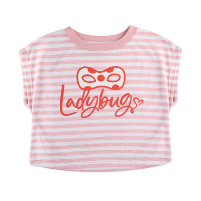 Playera sin Mangas Lady Bug Rayas para Ni&ntilde;a