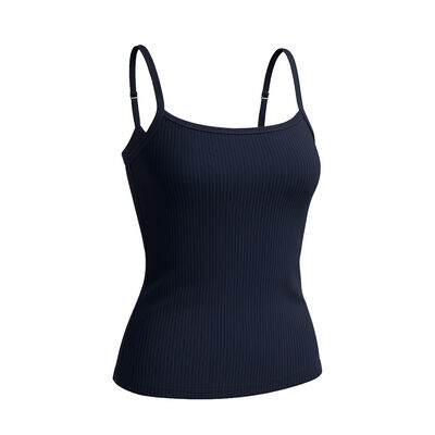 Camiseta Rib Tirante Delgado Body Control Para Mujer