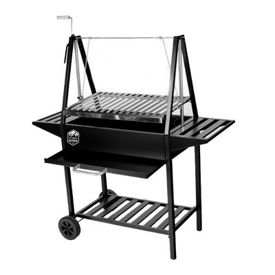 Asador Carb&oacute;n Parrilla Acero Inoxidable Easywheels