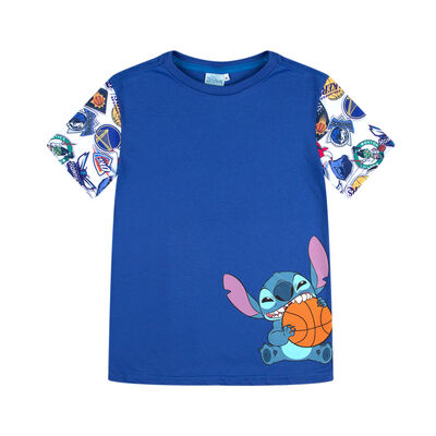 Playera Manga Corta Disney Stitch X NBA para Ni&ntilde;o