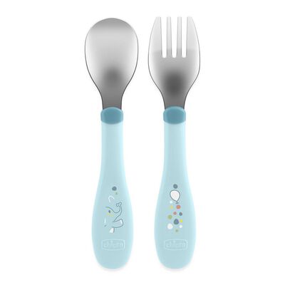 Cubiertos De Metal Azul 18M+ Chicco