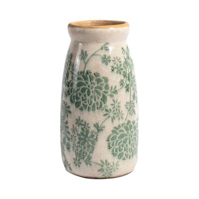 Vasija Vintage Home en Cer&aacute;mica Miriam Blue
