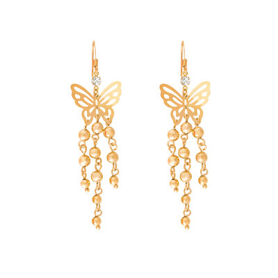 Aretes Largos Mariposa Unlimited By Oro Boleado