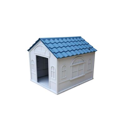 Casa Para Mascota Azul/ Blanco Famoc