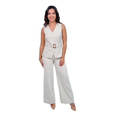 Conjunto 2 piezas pantal&oacute;n ancho y cintur&oacute;n La Difference para mujer