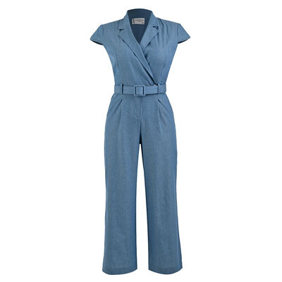 Jumpsuit Manga Corta  Michel Paulini Para Mujer Petite