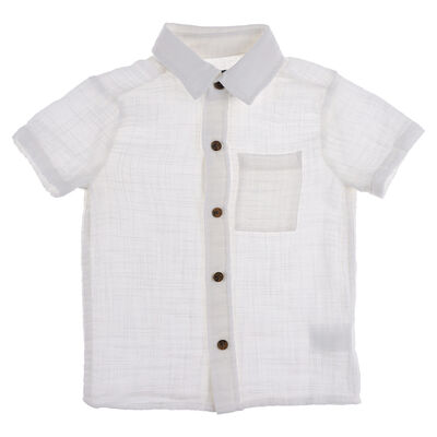 Camisa Ligera Muselina Cuello Camisero Jeanious para Ni&ntilde;o