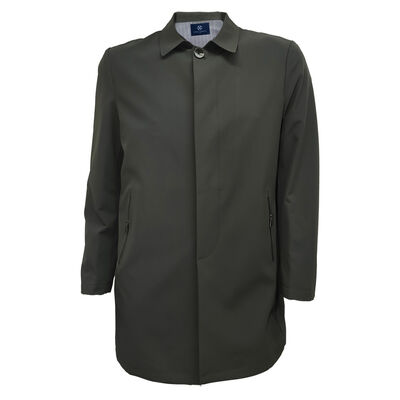 Gabardina con Cuello Camisero Regular Fit Carlo Corinto Verde Oscuro para Hombre